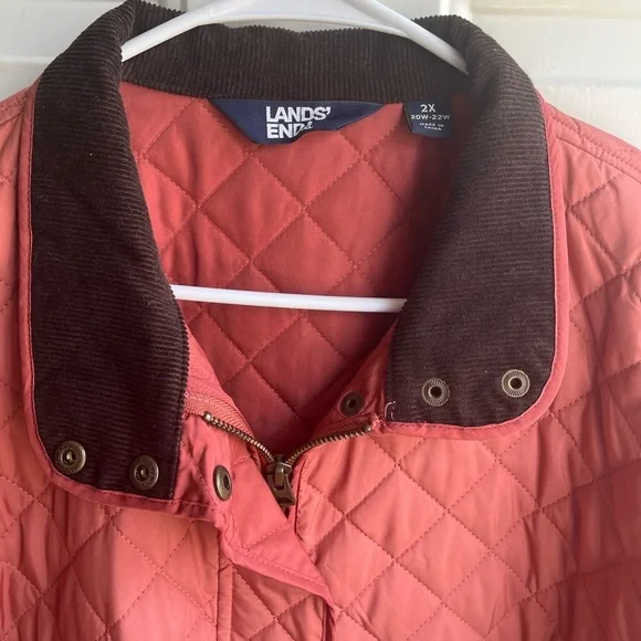 Lands End Women’s Plus‎ Quilted Primaloft Insulated Mauve Barn Jacket 2X - Picture 6 of 8